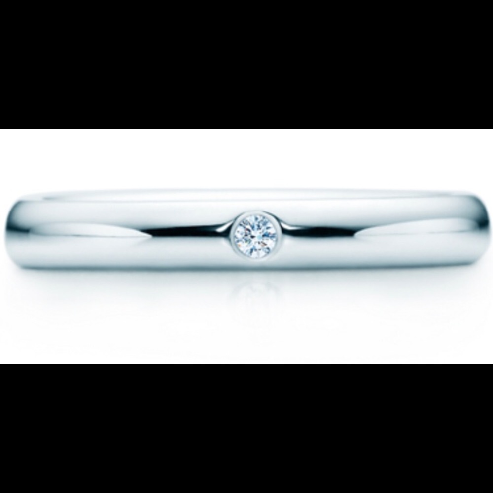 Tiffany & Co Sterling Silver Diamond Ring